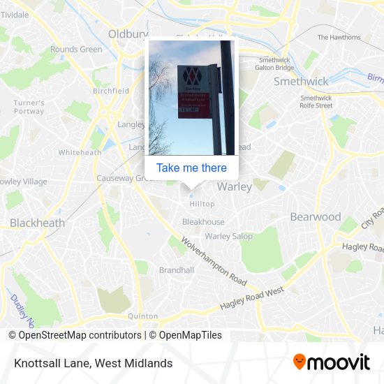 Knottsall Lane map