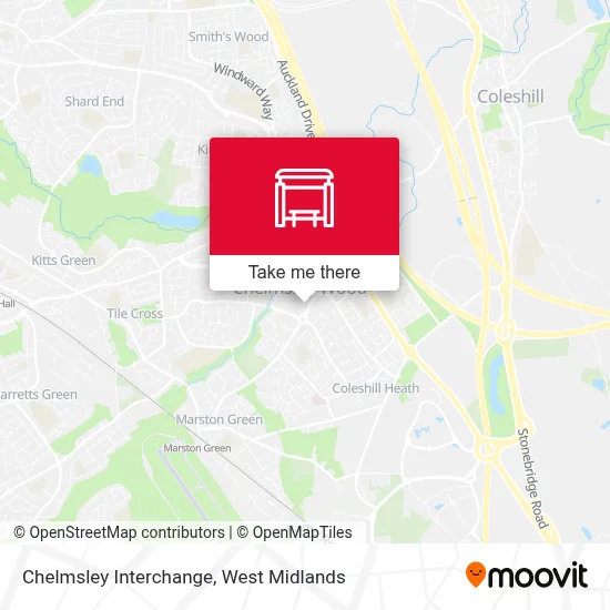 Chelmsley Interchange map