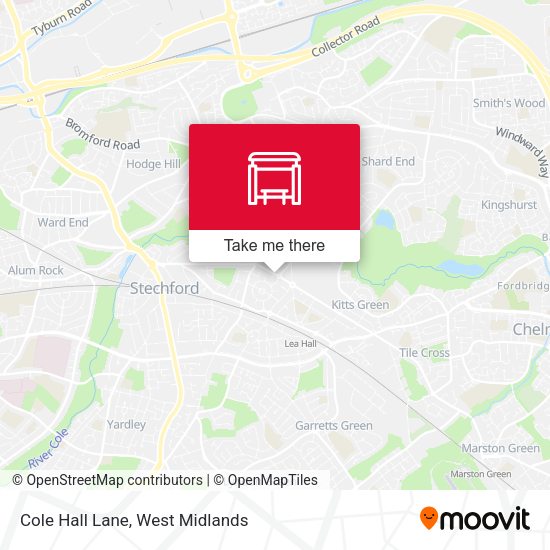 Cole Hall Lane map