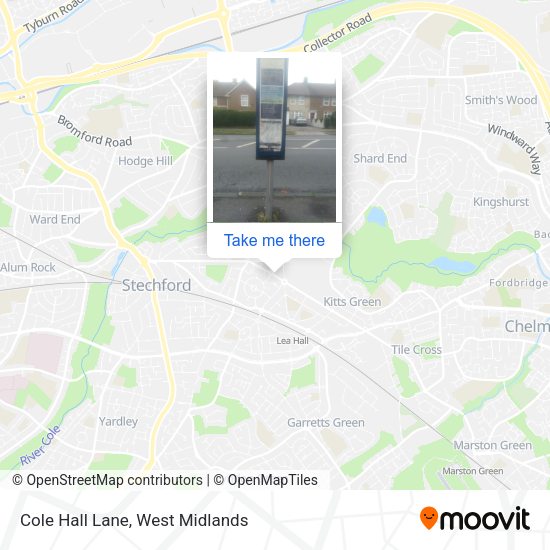 Cole Hall Lane map