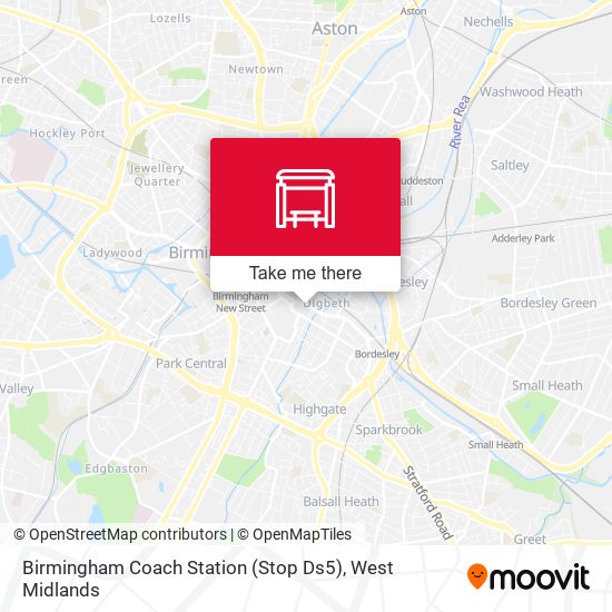 Birmingham Coach Station (Stop Ds5) map