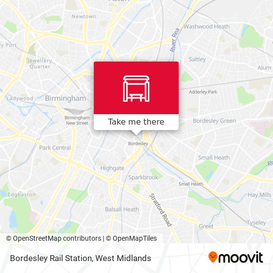 Bordesley Rail Station map