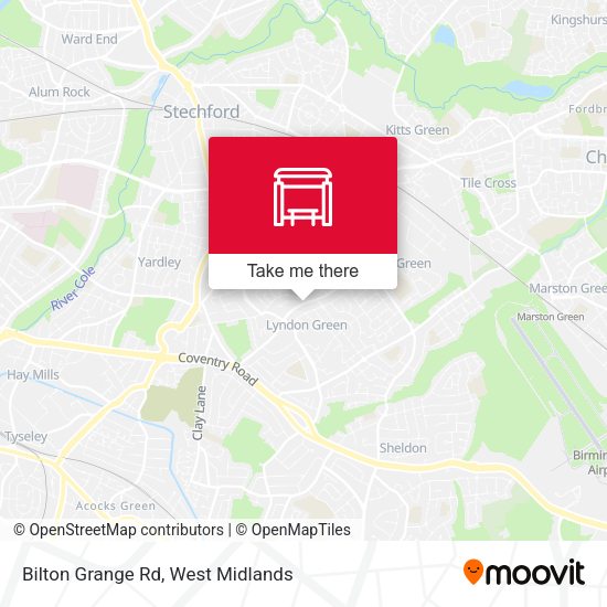 Bilton Grange Rd map