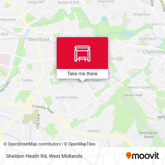 Sheldon Heath Rd map