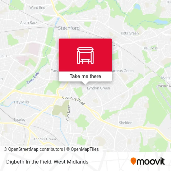 Digbeth In the Field map