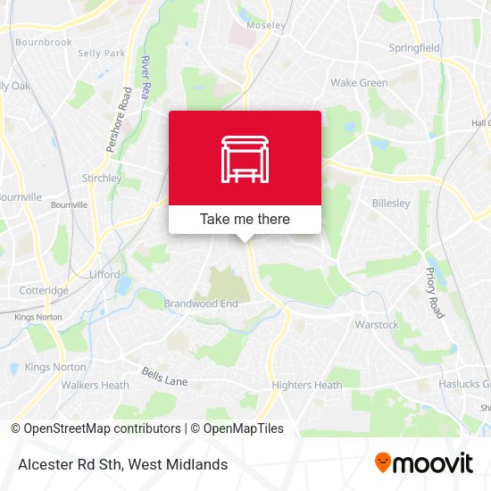 Alcester Rd Sth map