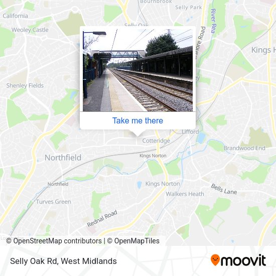 Selly Oak Rd map