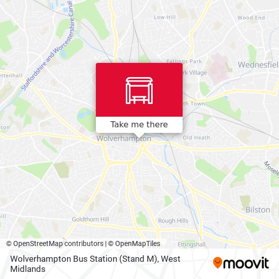 Wolverhampton Bus Station (Stand M) map