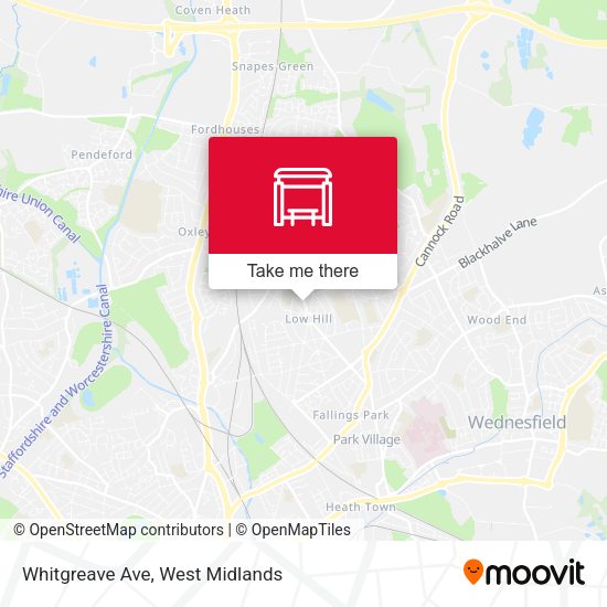 Whitgreave Ave map