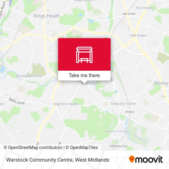 Warstock Community Centre map