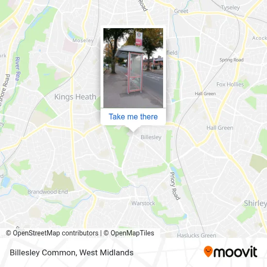 Billesley Common map