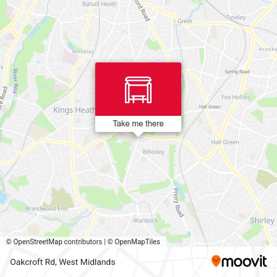 Oakcroft Rd map