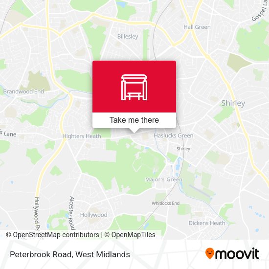 Peterbrook Road map