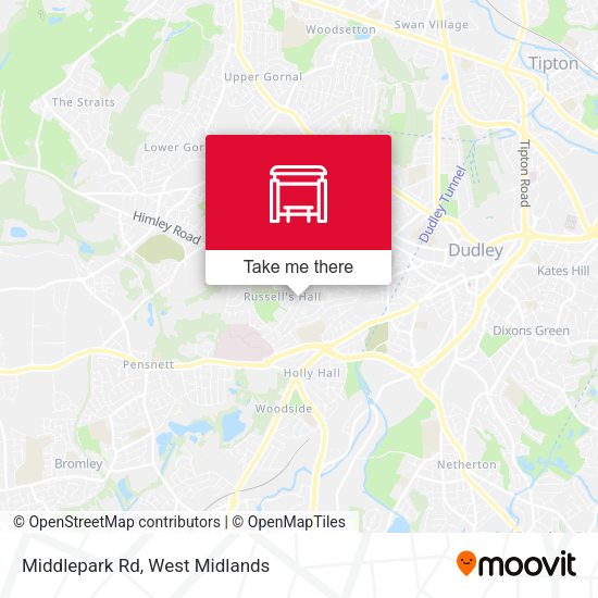Middlepark Rd map
