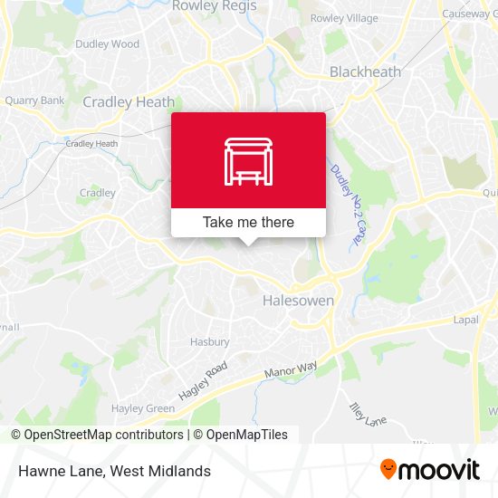 Hawne Lane map