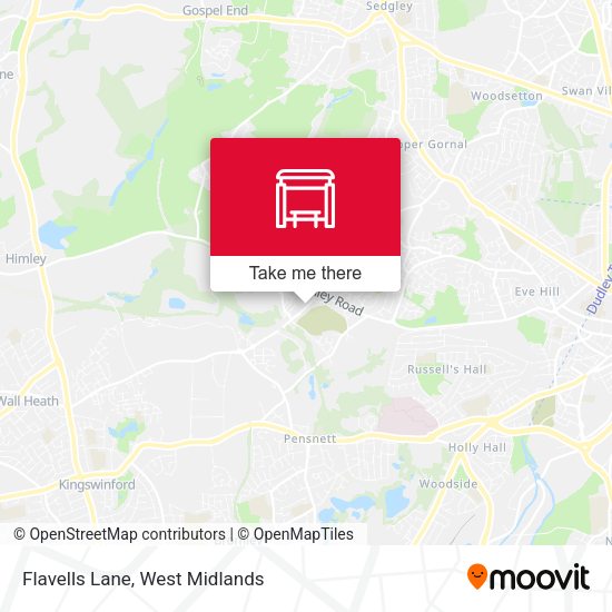 Flavells Lane map