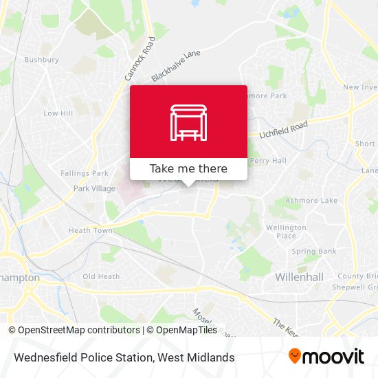 Wednesfield Police Station map