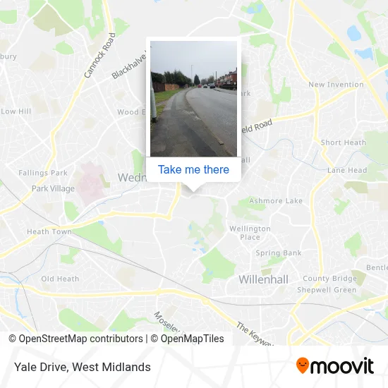 Yale Drive map