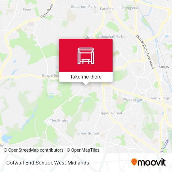Cotwall End School map