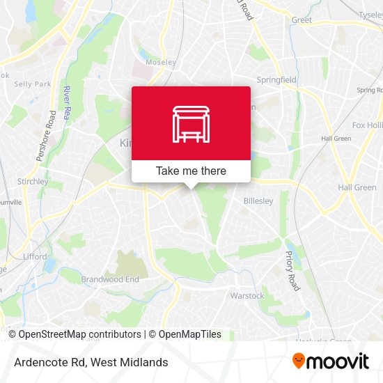 Ardencote Rd map