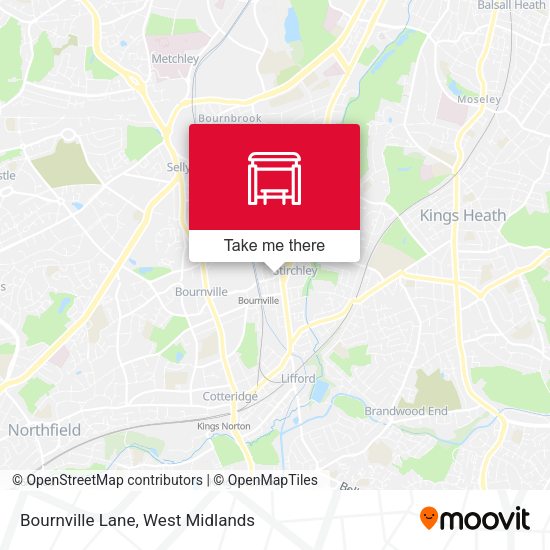 Bournville Lane map