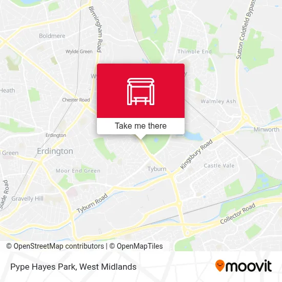 Pype Hayes Park stop - Routes, Schedules, and Fares