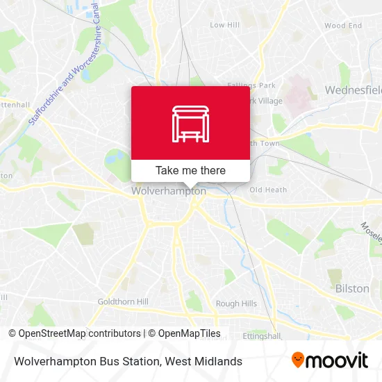 Wolverhampton Bus Station map