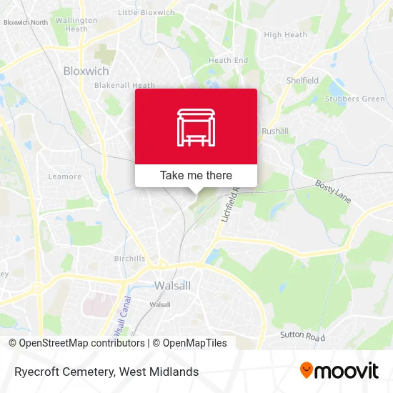 Ryecroft Cemetery map