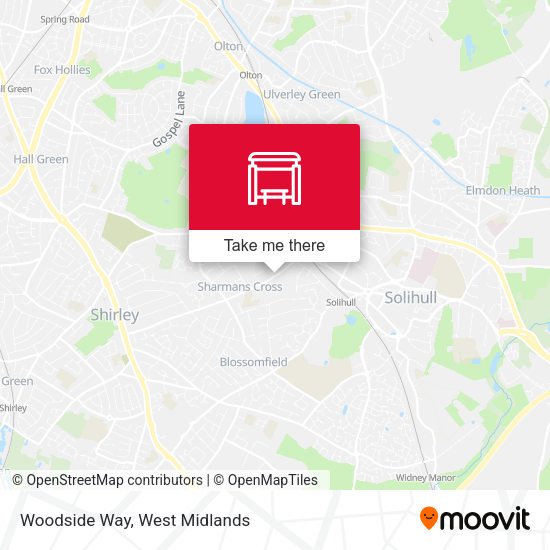 Woodside Way map