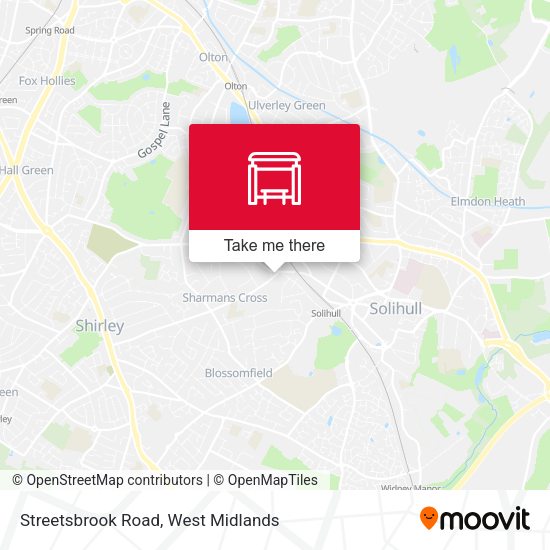 Streetsbrook Road map