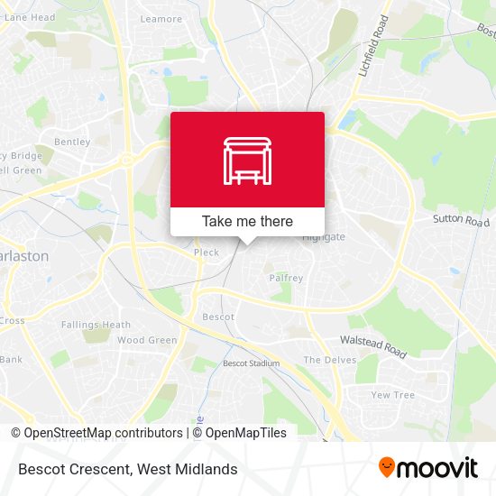 Bescot Crescent map
