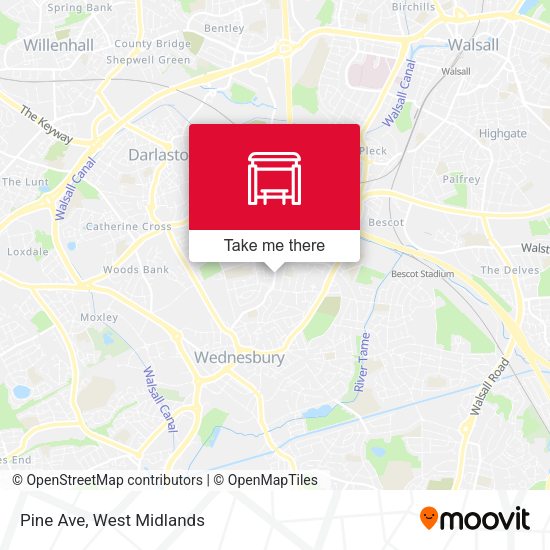 Pine Ave map