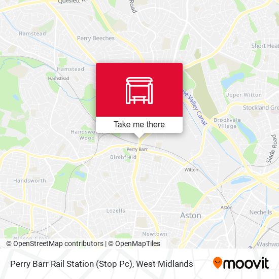 Perry Barr Rail Station (Stop Pc) map