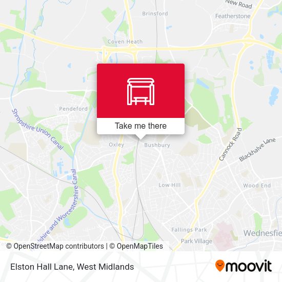 Elston Hall Lane map