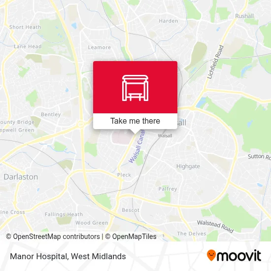 Manor Hospital map