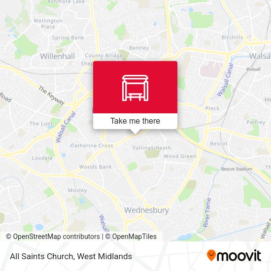 All Saints Church map