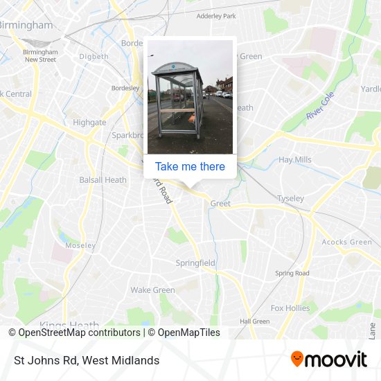 St Johns Rd map