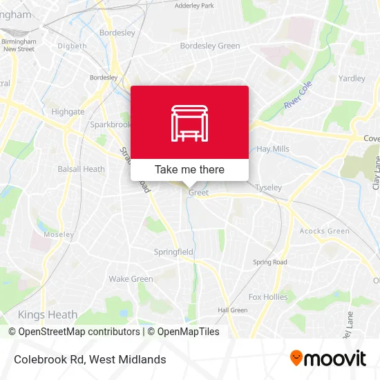 Colebrook Rd map