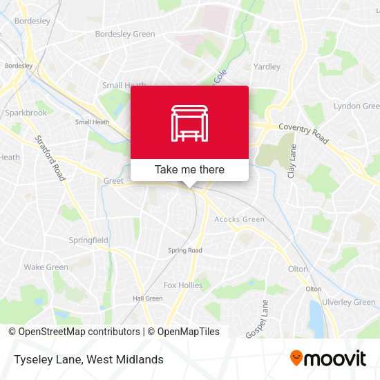 Tyseley Lane map