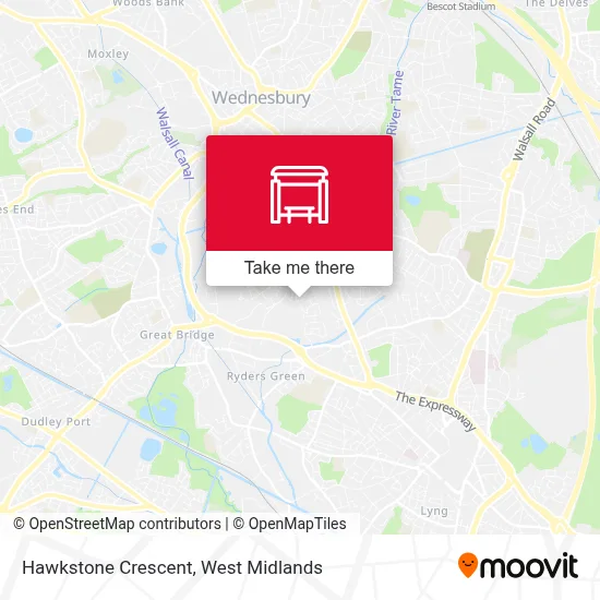 Hawkstone Crescent map
