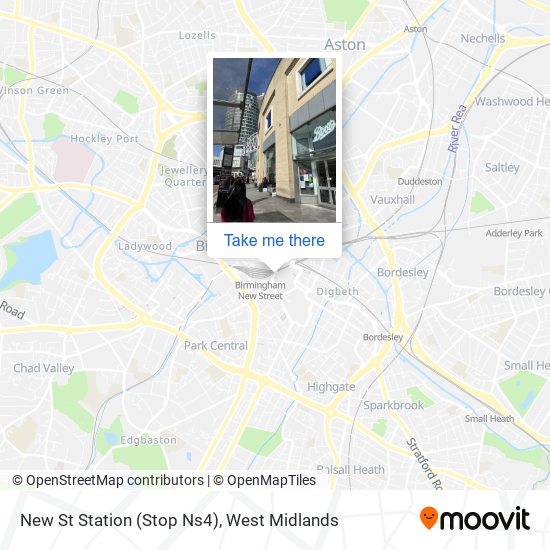 New St Station (Stop Ns4) map