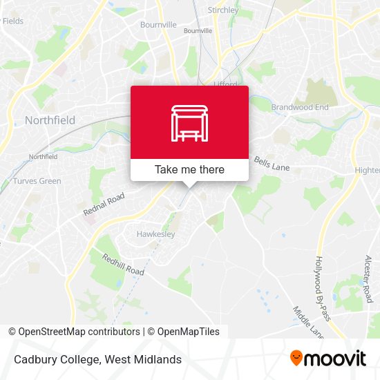Cadbury College map