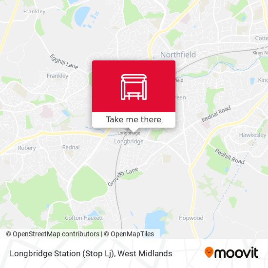 Longbridge Station (Stop Lj) map