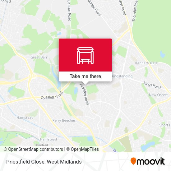 Priestfield Close map