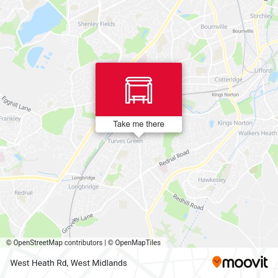 West Heath Rd map