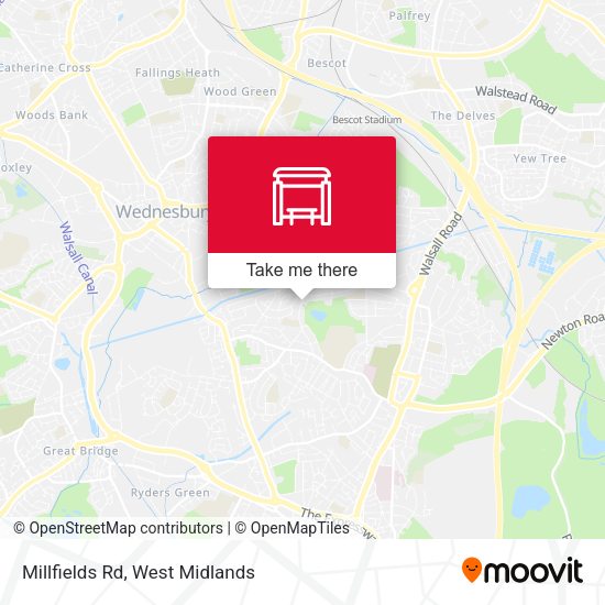 Millfields Rd map