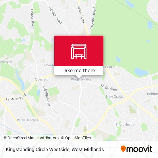 Kingstanding Circle Westside map