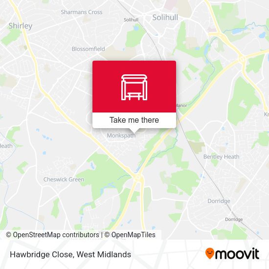 Hawbridge Close map