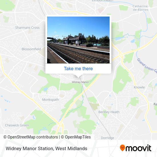 Widney Manor Station map