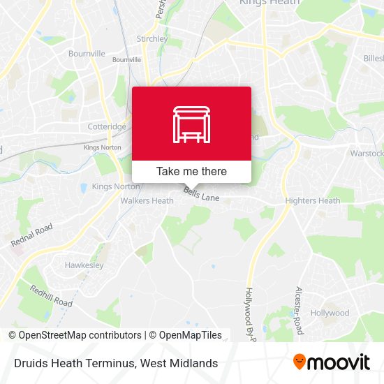 Druids Heath Terminus map